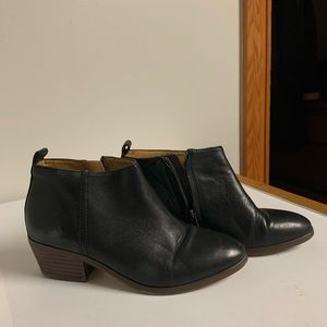 Black Leather Booties